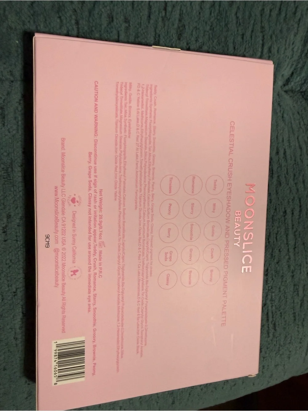 Moonslice Beauty 15-Color Celestial Crush Eyeshadow Palette - Pink & Neutral Mix